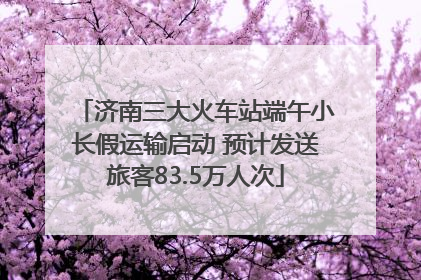 济南三大火车站端午小长假运输启动 预计发送旅客83.5万人次