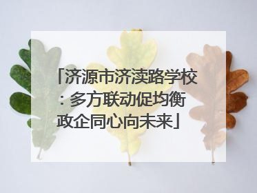 济源市济渎路学校：多方联动促均衡 政企同心向未来