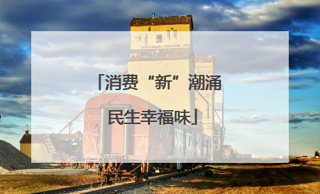 消费“新”潮涌 民生幸福味