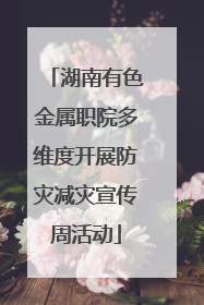 湖南有色金属职院多维度开展防灾减灾宣传周活动