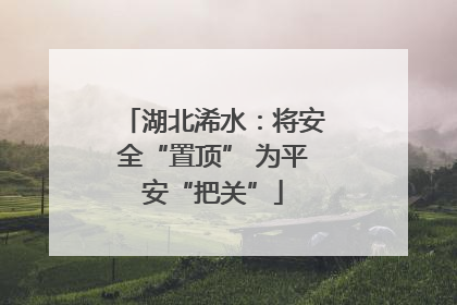 湖北浠水：将安全“置顶” 为平安“把关”