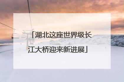 湖北这座世界级长江大桥迎来新进展