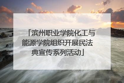 滨州职业学院化工与能源学院组织开展民法典宣传系列活动