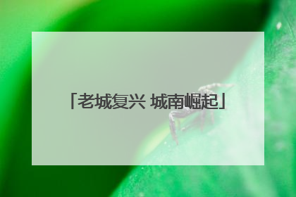 老城复兴 城南崛起