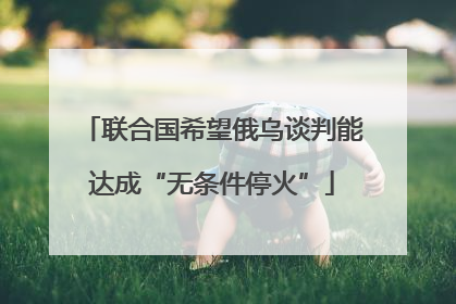联合国希望俄乌谈判能达成“无条件停火”