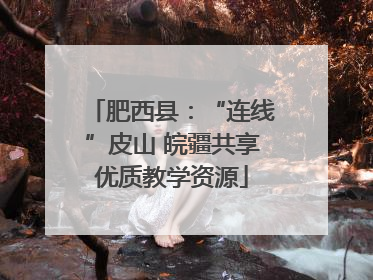 肥西县：“连线”皮山 皖疆共享优质教学资源