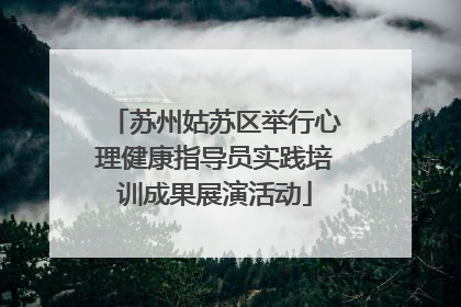 苏州姑苏区举行心理健康指导员实践培训成果展演活动