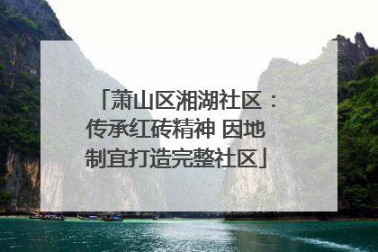 萧山区湘湖社区：传承红砖精神 因地制宜打造完整社区