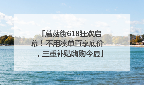 蘑菇街618狂欢启幕！不用凑单直享底价，三重补贴嗨购今夏