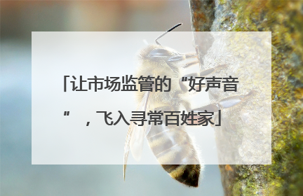 让市场监管的“好声音”，飞入寻常百姓家