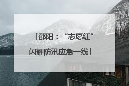 邵阳：“志愿红”闪耀防汛应急一线