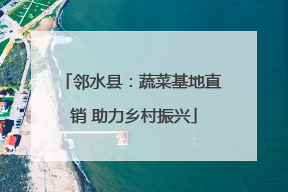 邻水县：蔬菜基地直销 助力乡村振兴
