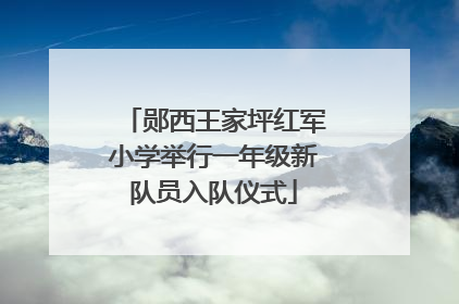 郧西王家坪红军小学举行一年级新队员入队仪式