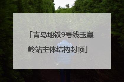 青岛地铁9号线玉皇岭站主体结构封顶