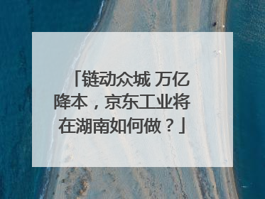 链动众城 万亿降本，京东工业将在湖南如何做？