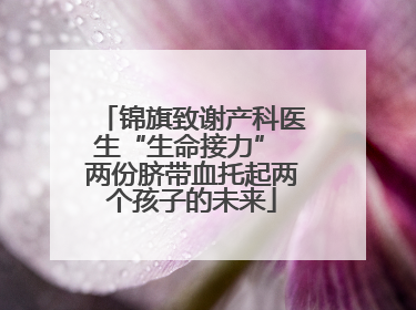 锦旗致谢产科医生“生命接力” 两份脐带血托起两个孩子的未来