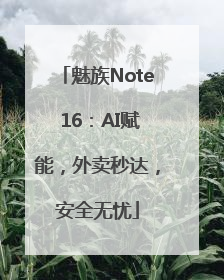 魅族Note 16：AI赋能，外卖秒达，安全无忧