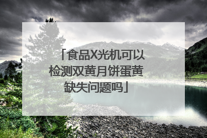食品X光机可以检测双黄月饼蛋黄缺失问题吗