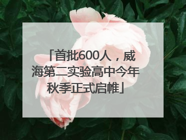 首批600人，威海第二实验高中今年秋季正式启帷