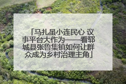 马扎虽小连民心 议事平台大作为——看郓城县张鲁集镇如何让群众成为乡村治理主角