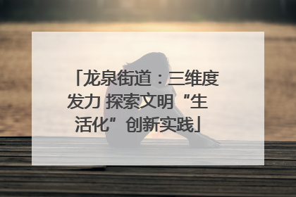 龙泉街道：三维度发力 探索文明“生活化”创新实践