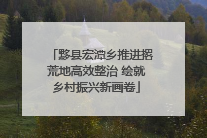 黟县宏潭乡推进撂荒地高效整治 绘就乡村振兴新画卷