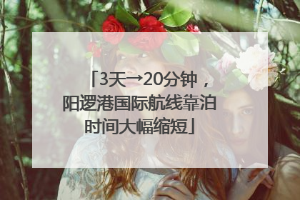 3天→20分钟，阳逻港国际航线靠泊时间大幅缩短