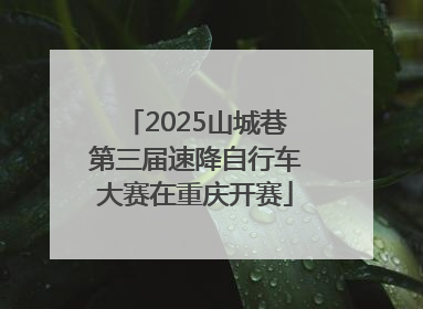 2025山城巷第三届速降自行车大赛在重庆开赛
