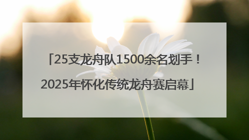 25支龙舟队1500余名划手！2025年怀化传统龙舟赛启幕