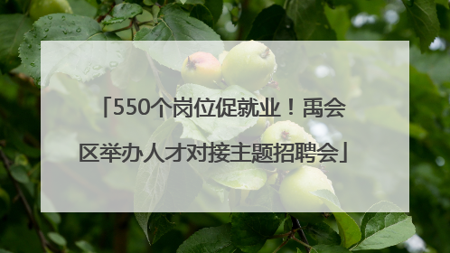 550个岗位促就业！禹会区举办人才对接主题招聘会