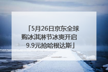 5月26日京东全球购冰淇淋节冰爽开启 9.9元抢哈根达斯