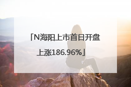 N海阳上市首日开盘上涨186.96%